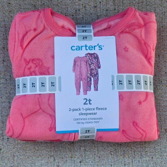 Carter's Other - Carters 2 Pack Fleece Sleep Wear I Peice Sleepwear Pink Size 2T NWT